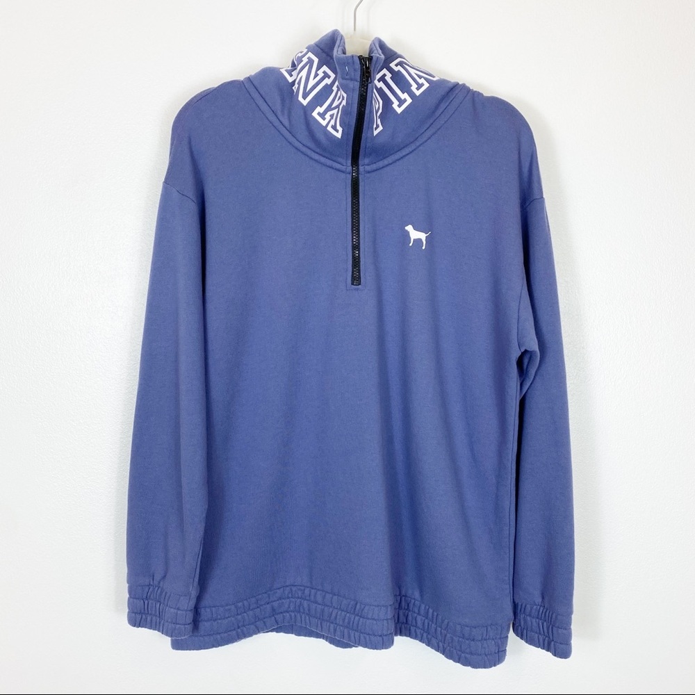 PINK Victoria's Secret 1/4 Zip Sweatshirt Lavender Size Medium